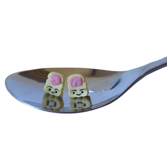 Toastie With Pink Spread Studs - Kawaii Edition