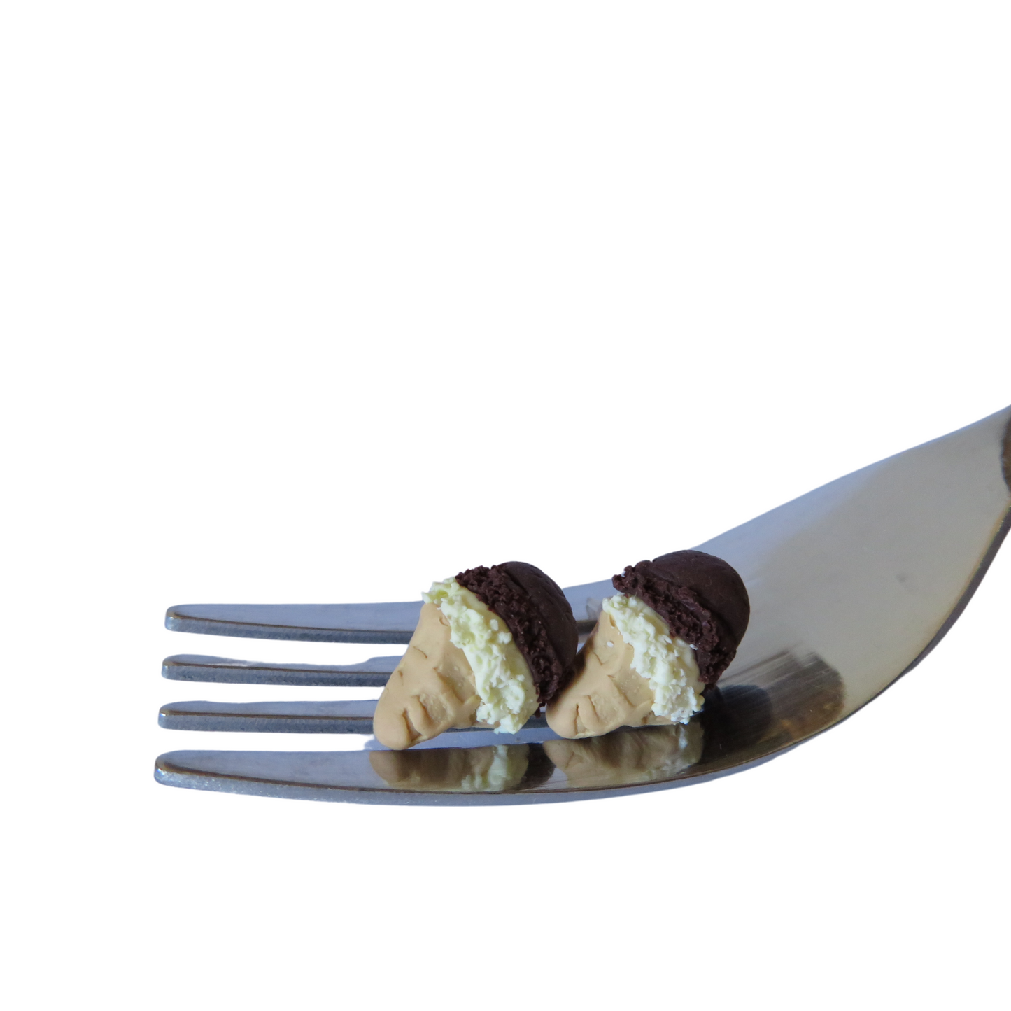 Ice Cream Cone Studs - Choc/Vanilla