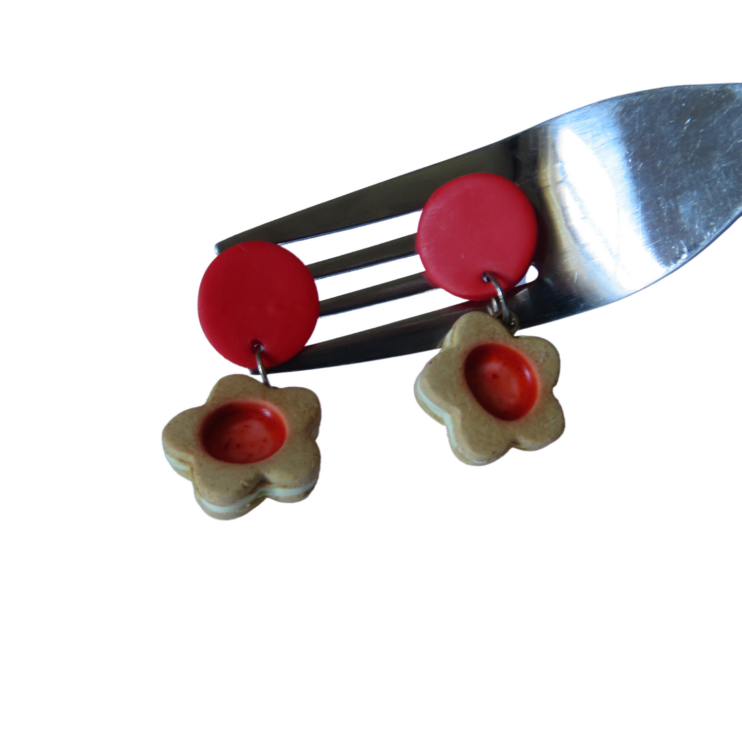 Linzer Cookie Dangle Earrings || Jam Cookie Earrings