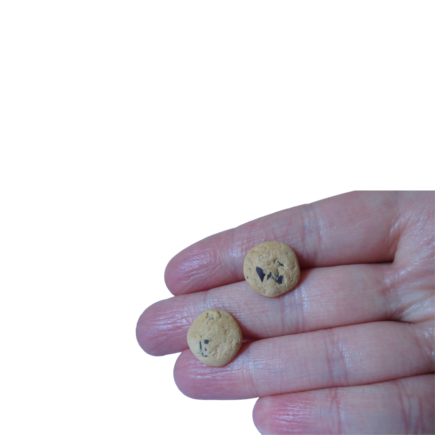 Choc Chip Cookie stud earrings