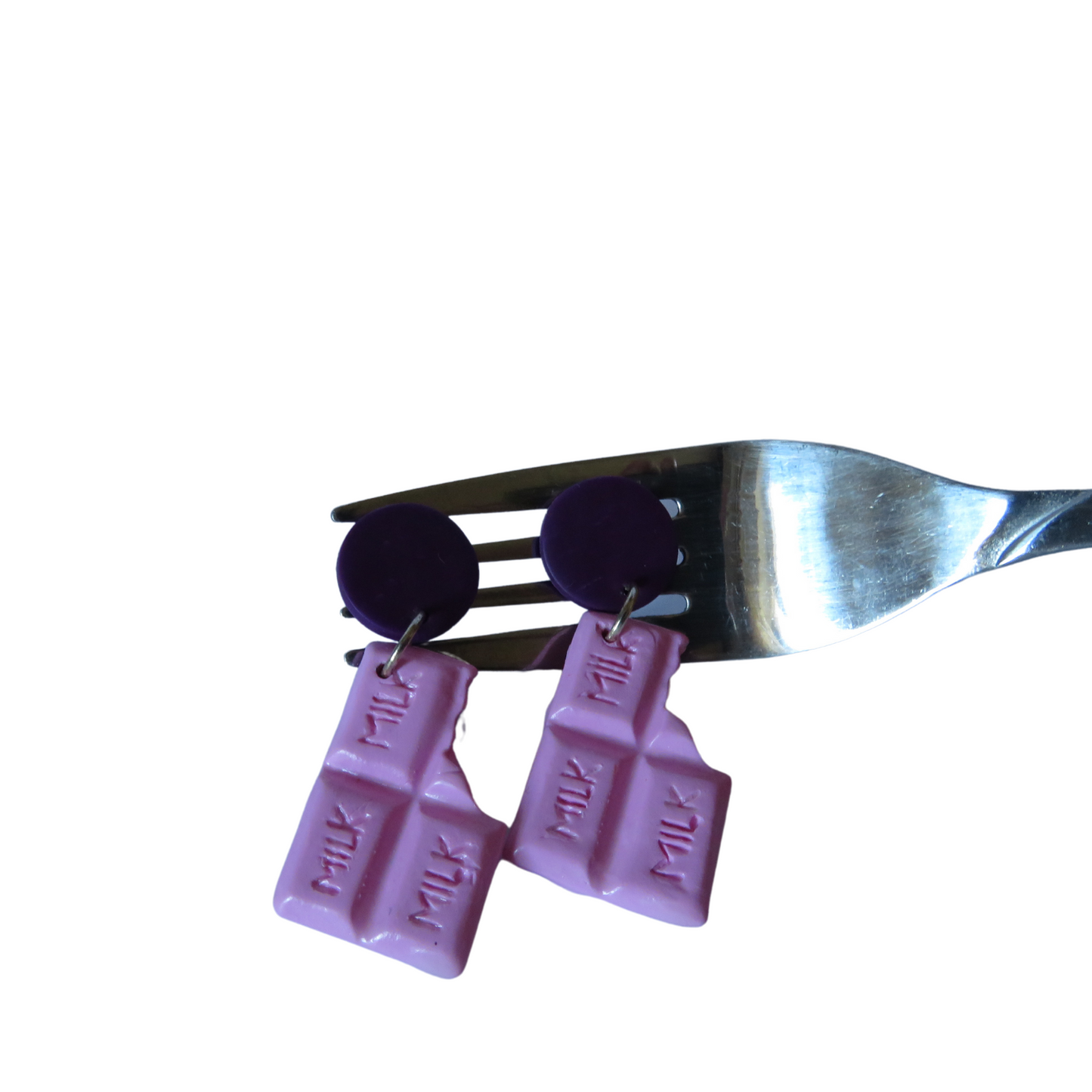 Pink Chocolate Bar Dangle Earrings