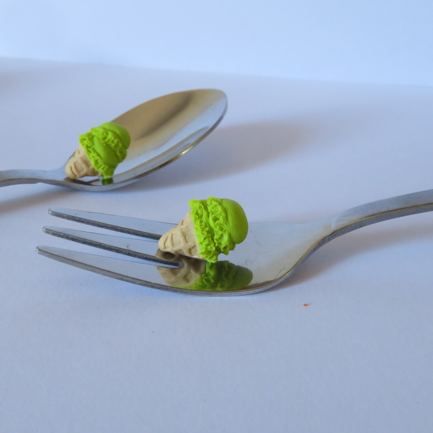 Ice Cream Cone Studs - Green Matcha Tea