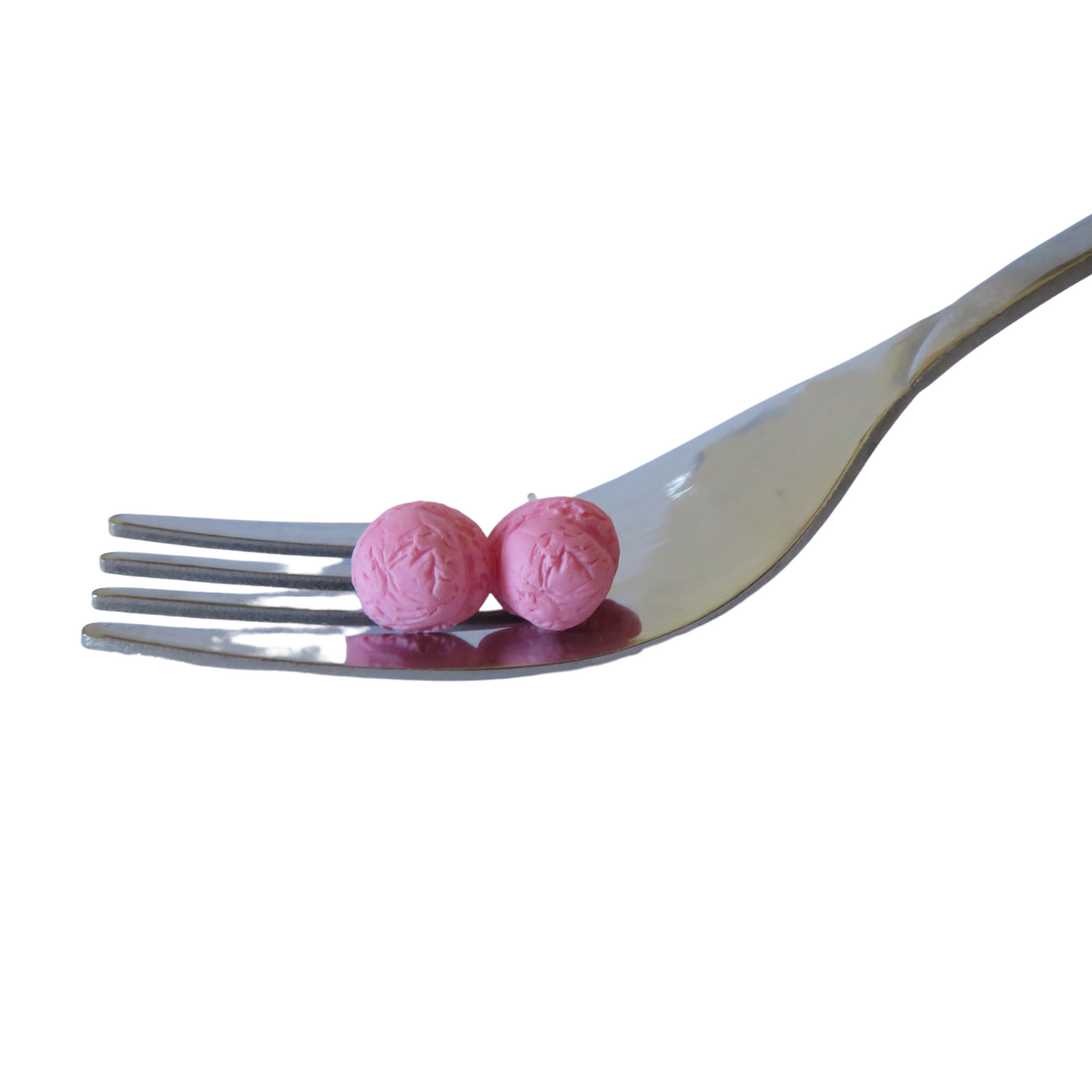 Strawberry Pink Ice Cream Scoop Stud Earrings