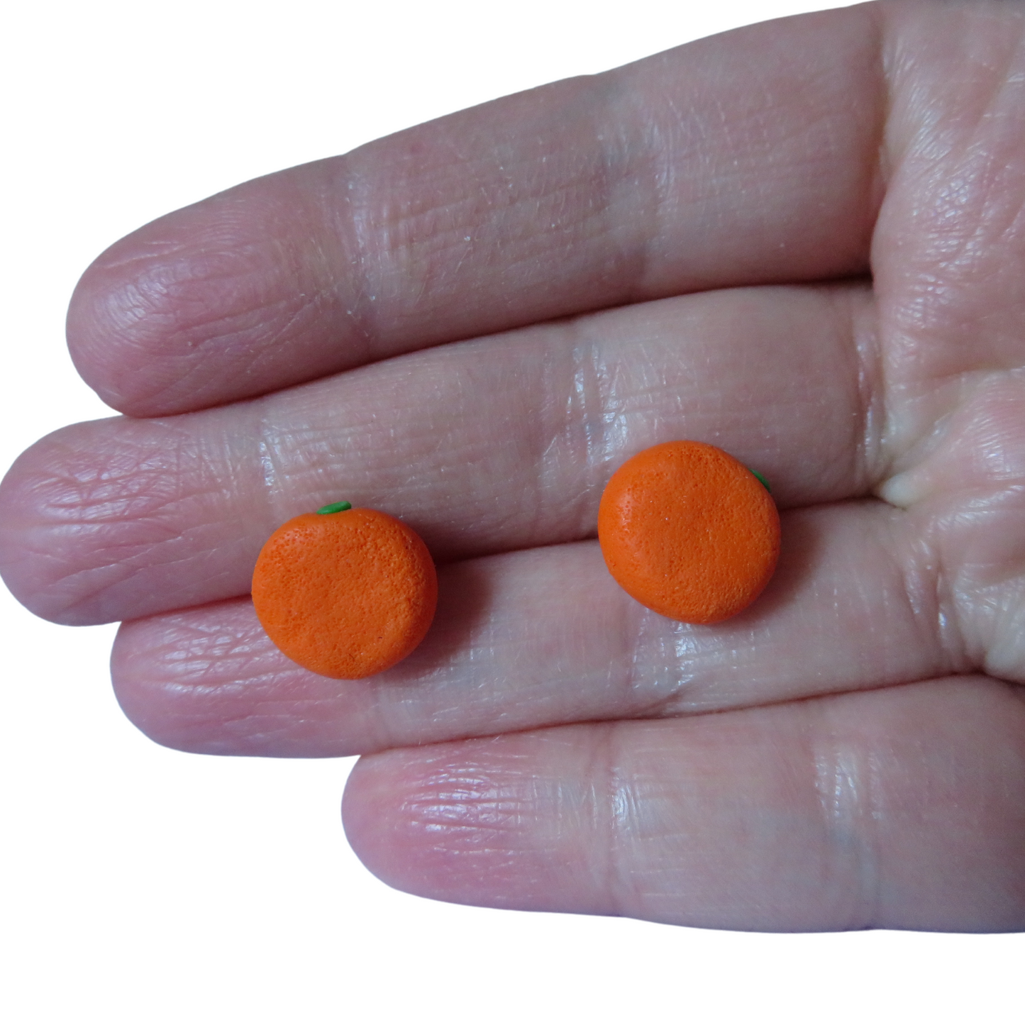 Orange Stud Earrings