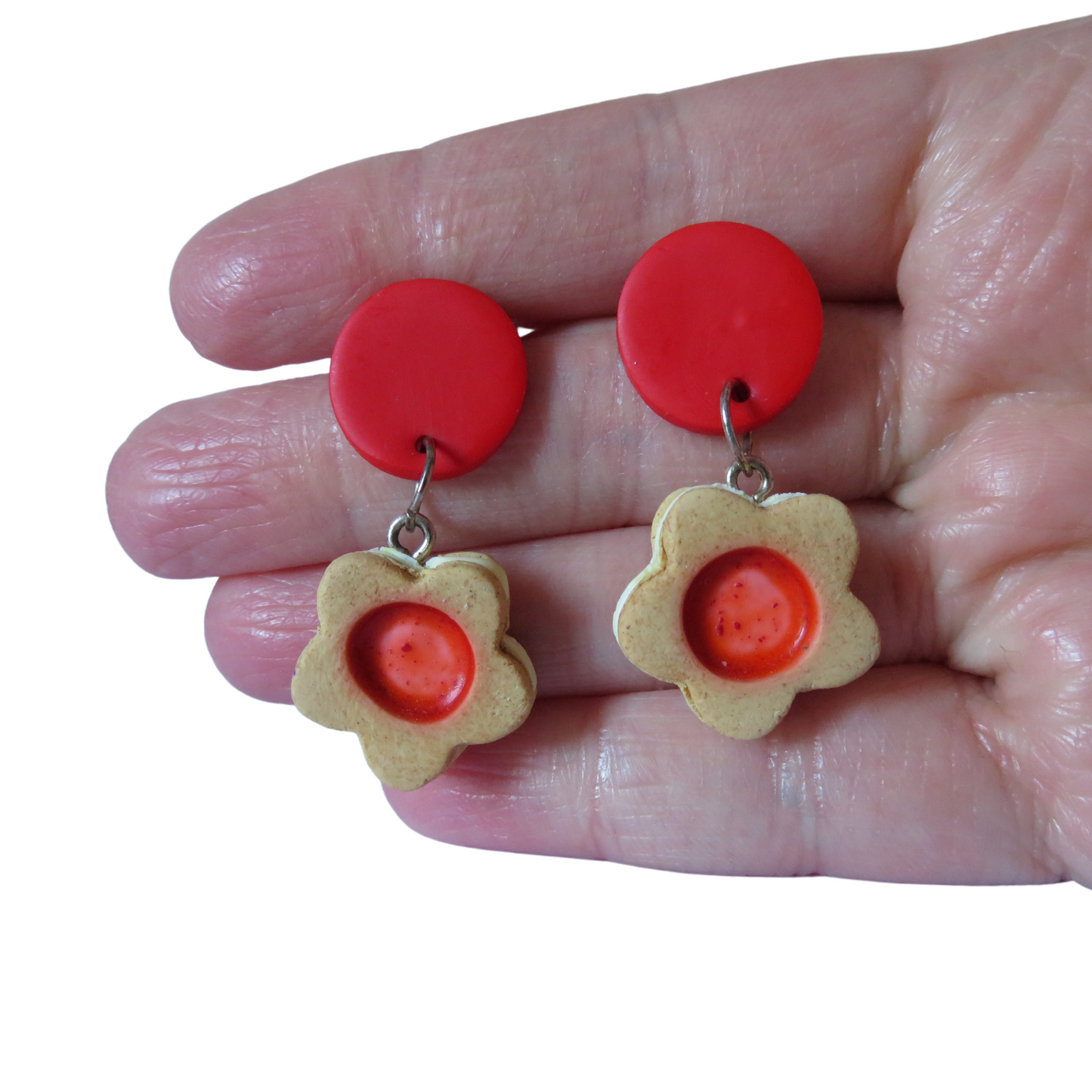 Linzer Cookie Dangle Earrings || Jam Cookie Earrings