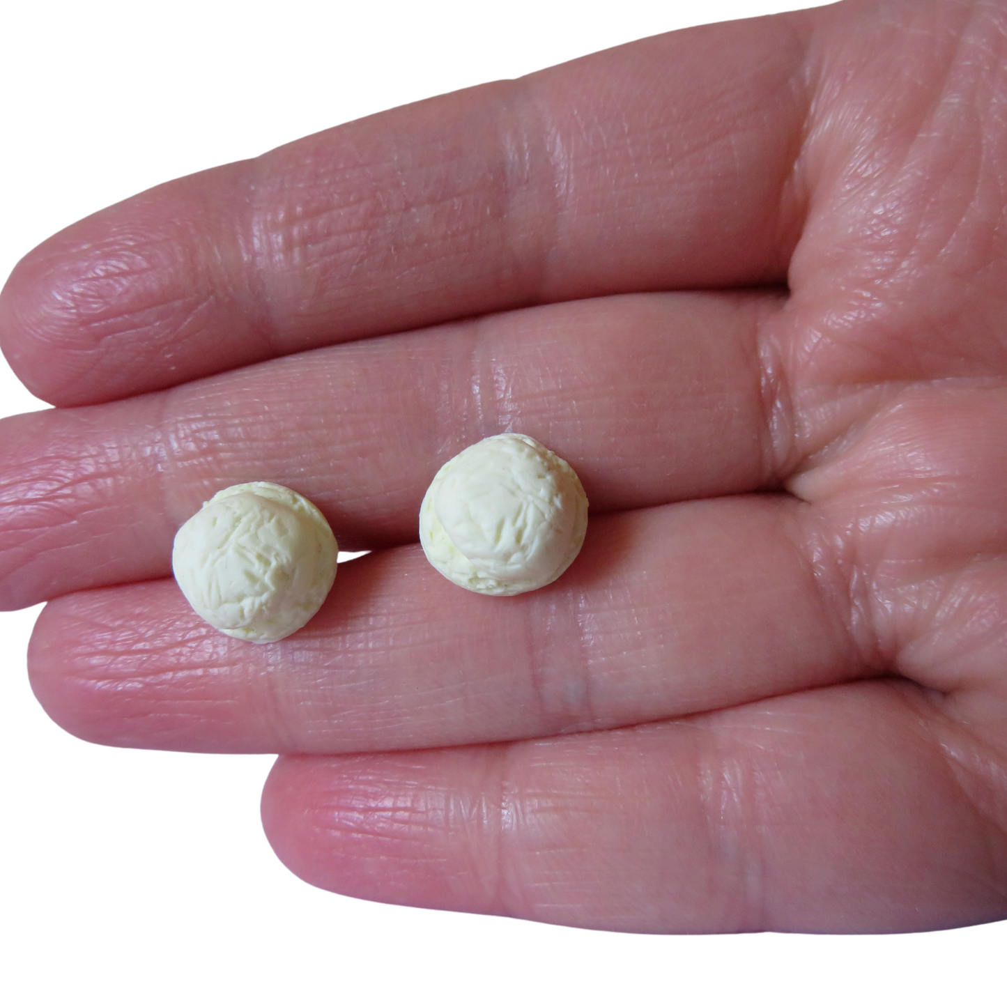Vanilla Ice Cream Scoop Stud Earrings