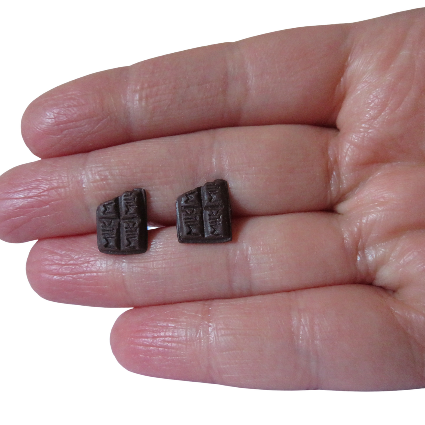 Chocolate Bar Stud Earrings