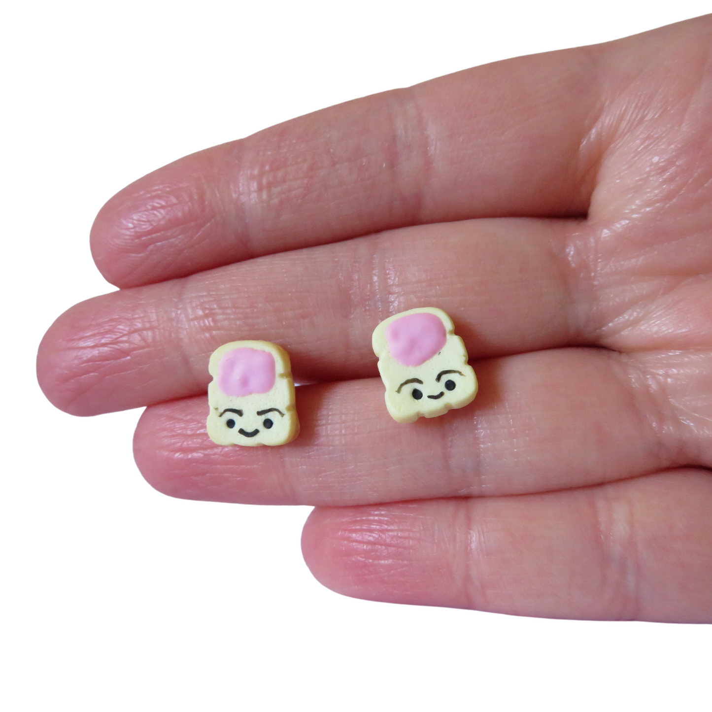 Toastie With Pink Spread Studs - Kawaii Edition