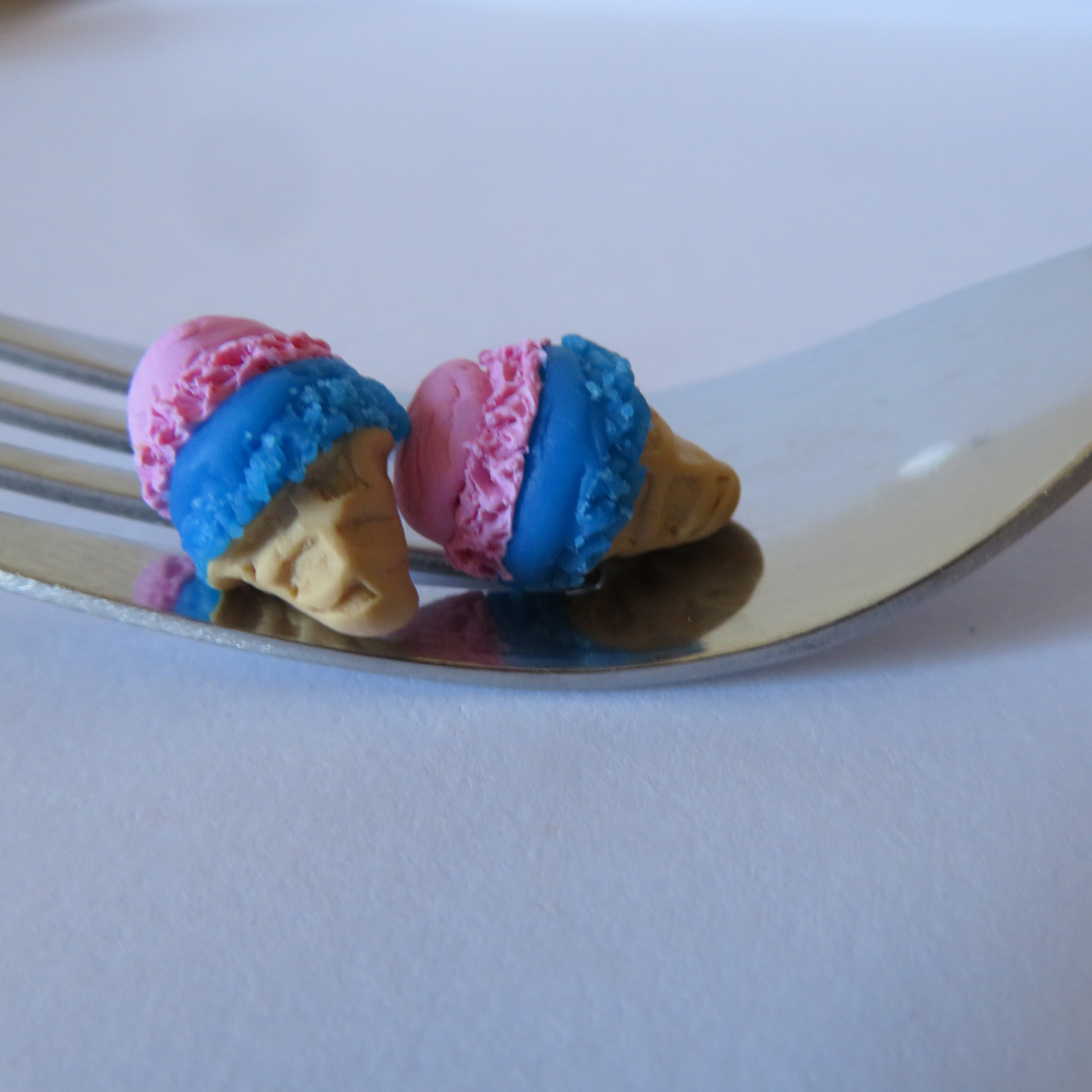 Ice Cream Cone Studs - Bubblegum