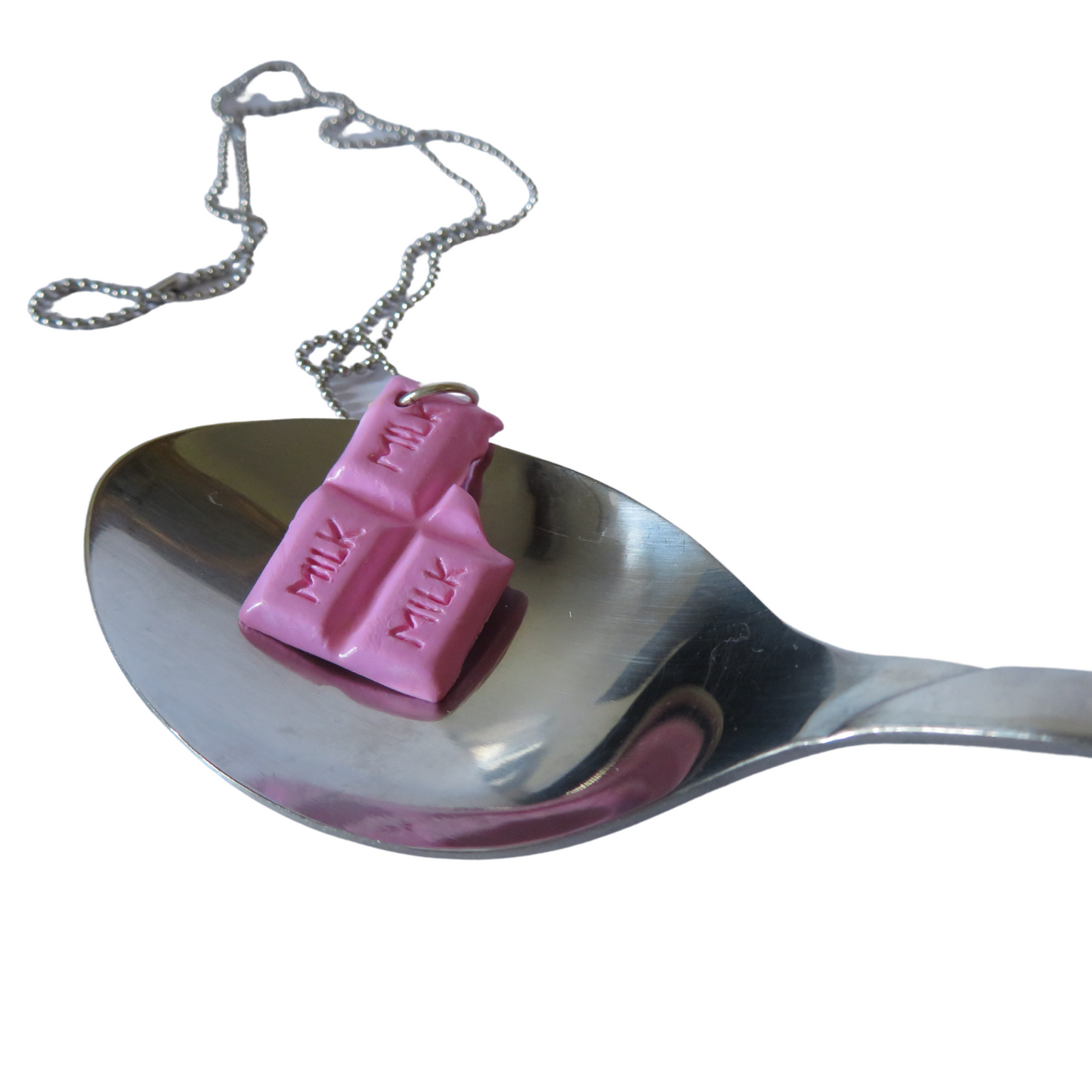 Pink Chocolate Bar Necklace