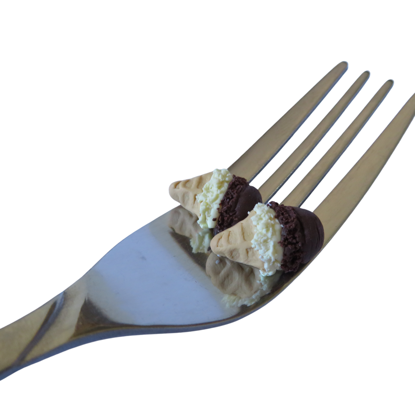 Ice Cream Cone Studs - Choc/Vanilla