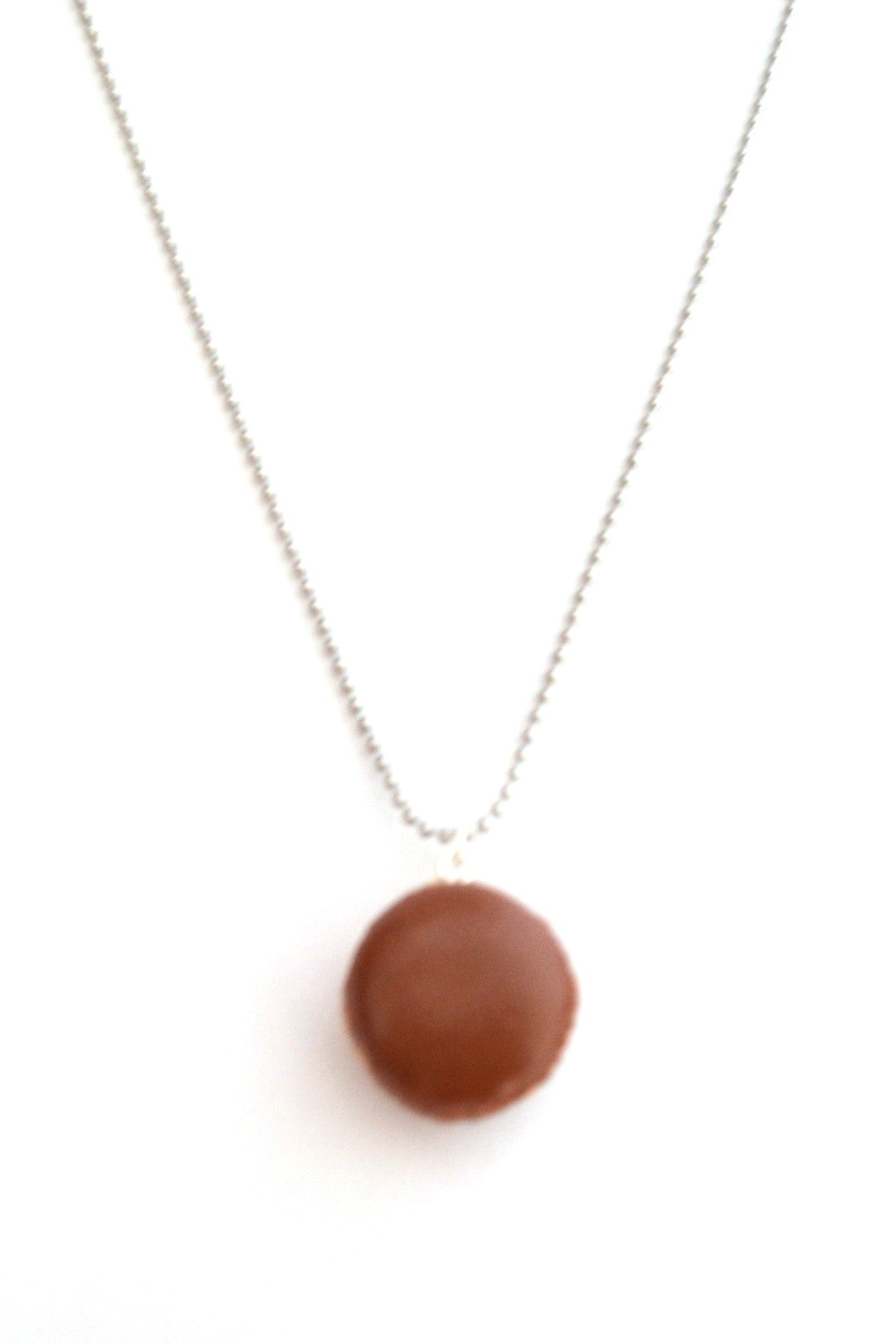 Caramel Macaron Necklace