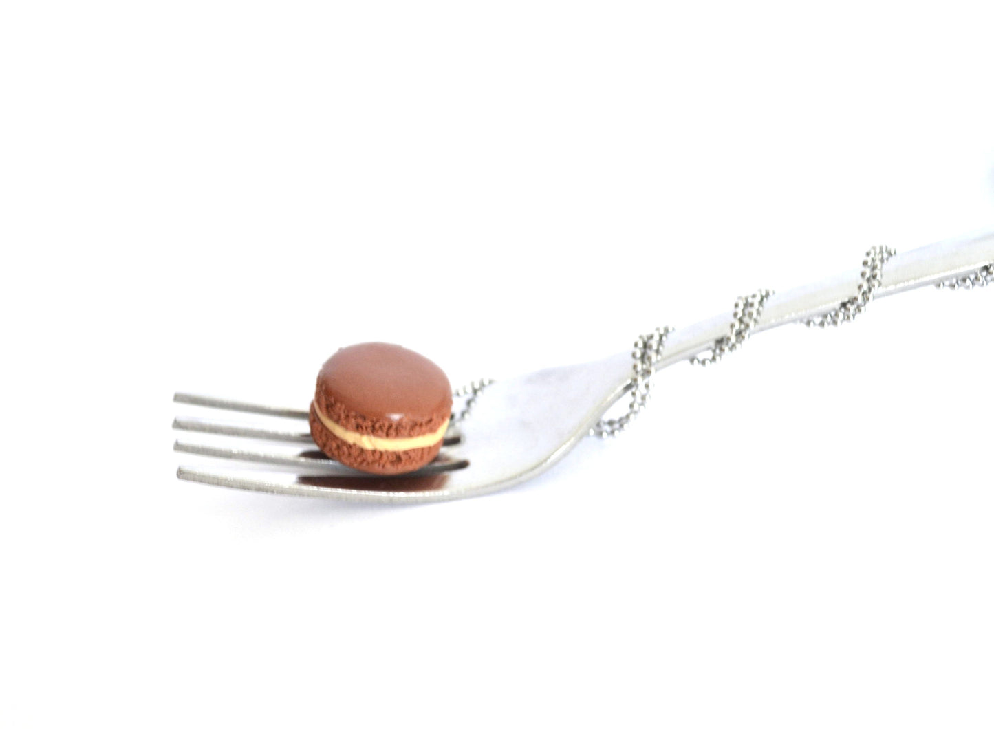 Caramel Macaron Necklace