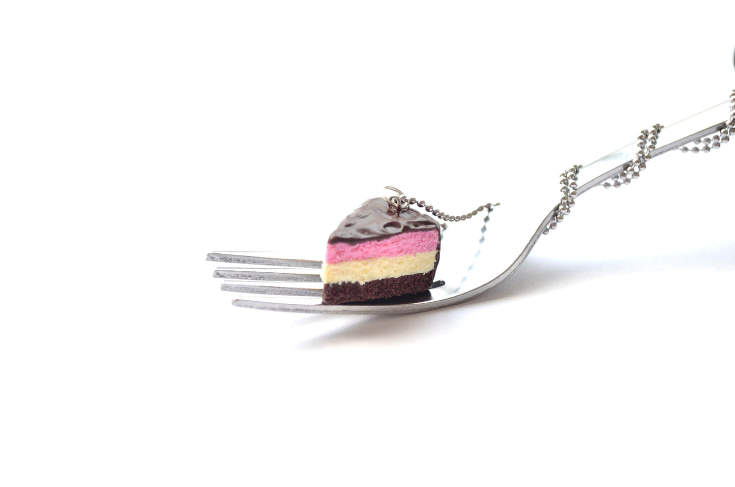 Neapolitan Cake Slice Necklace