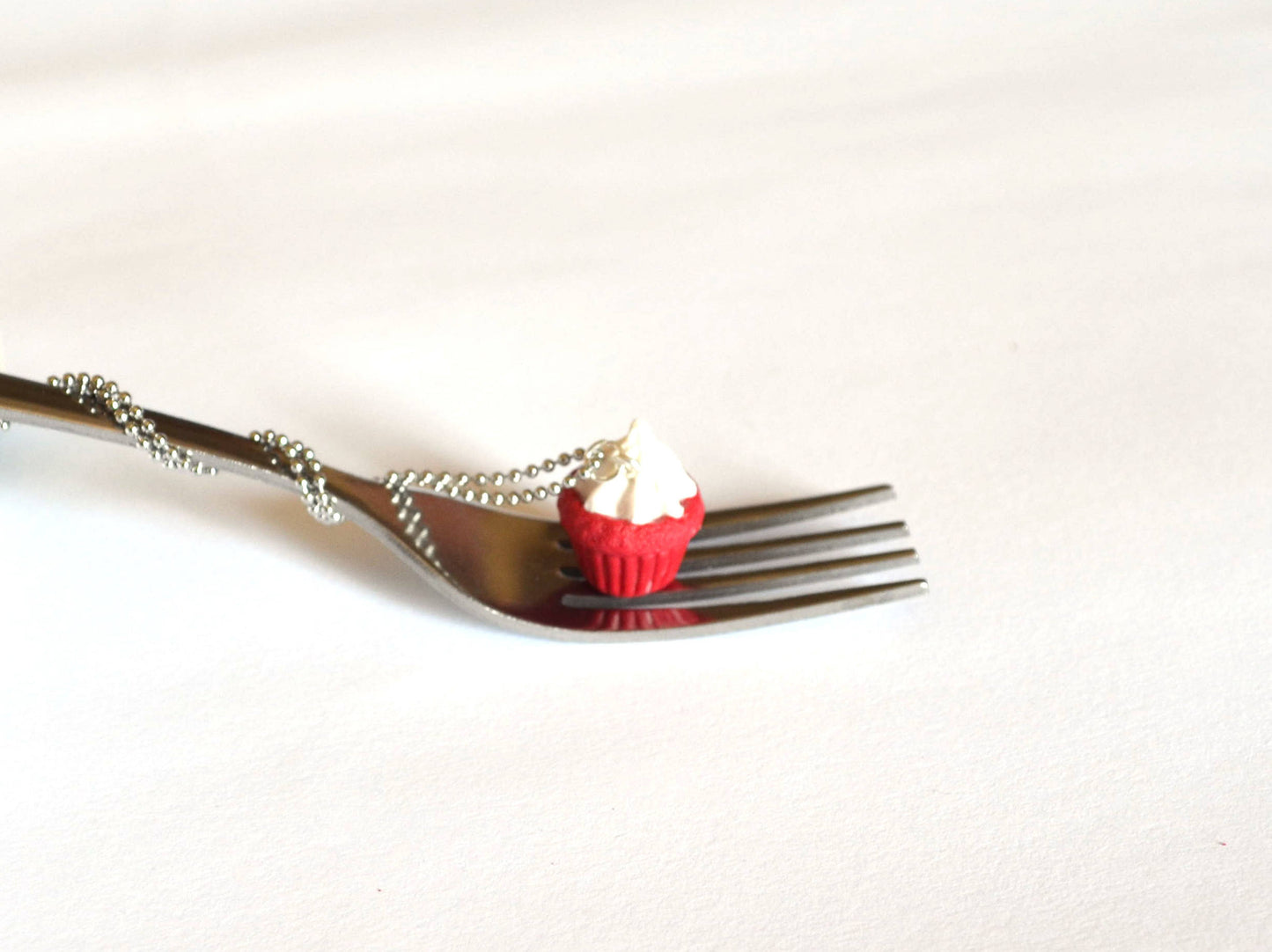 Red Velvet Cupcake With Vanilla Frosting necklace