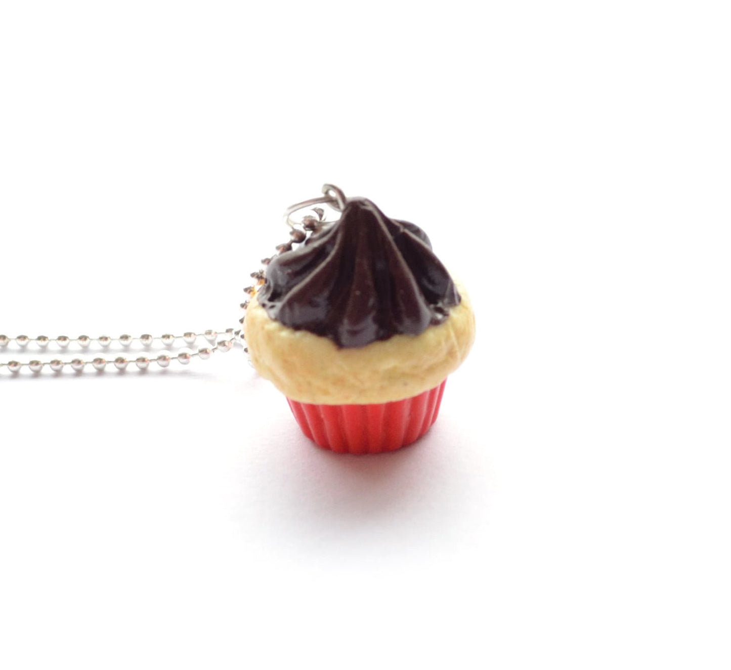 Red-Vanilla Cupcake Necklace