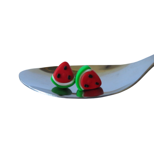 Watermelon Stud Earrings || Cute Earrings || Foodie Studs