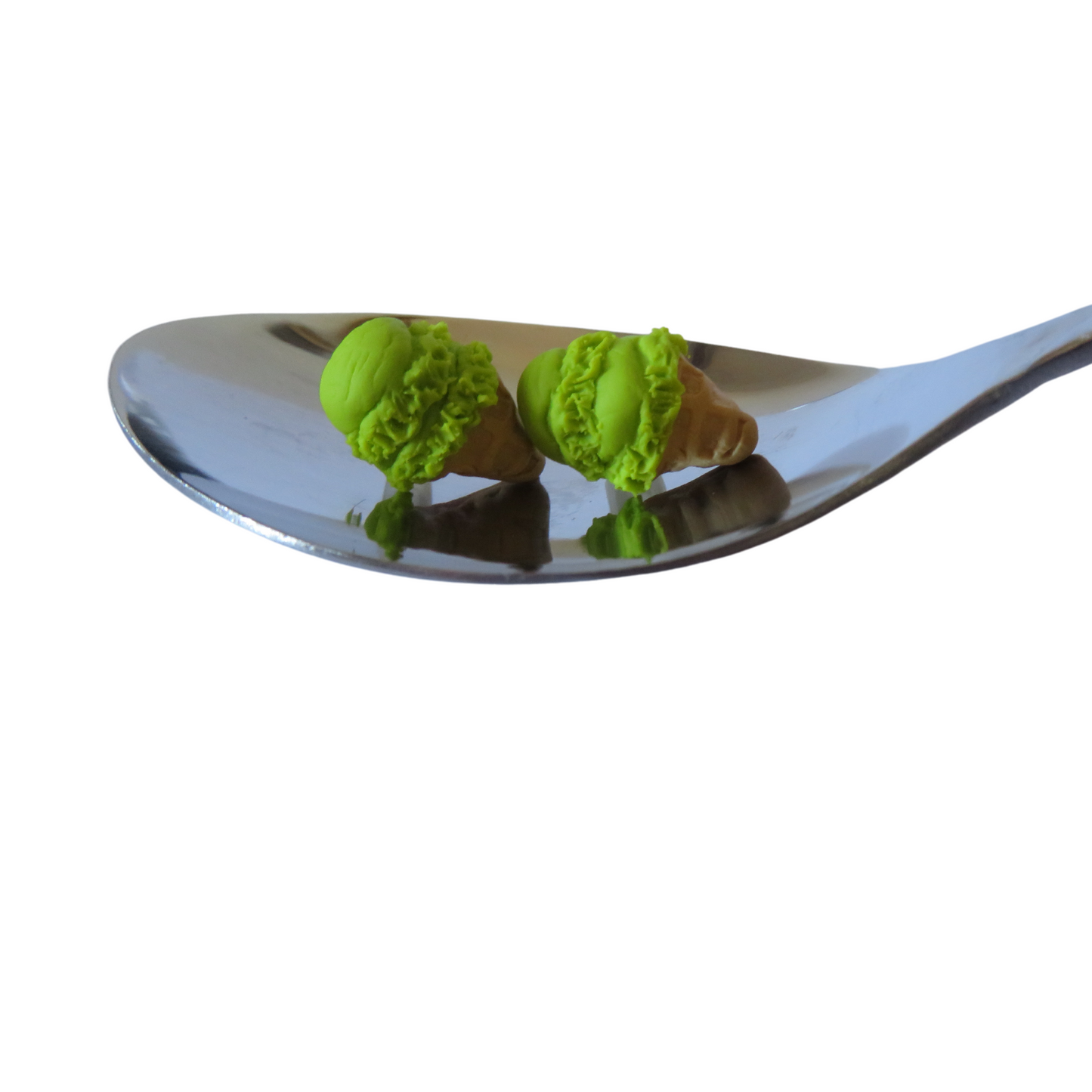 Ice Cream Cone Studs - Green Matcha Tea
