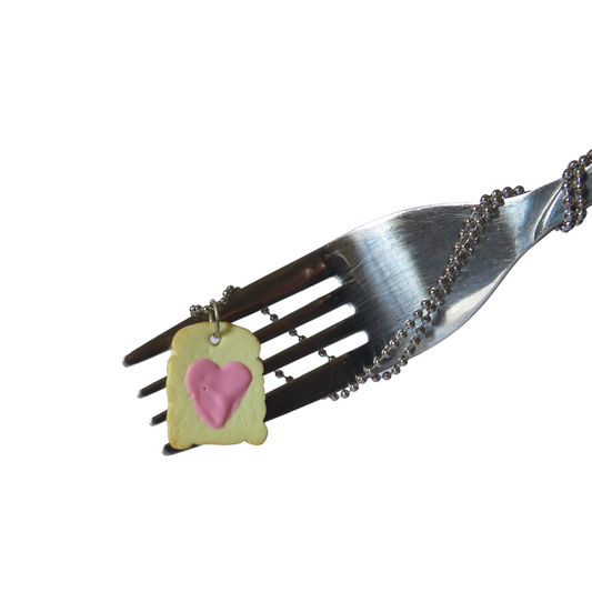 Toastie With Pink Heart Charm
