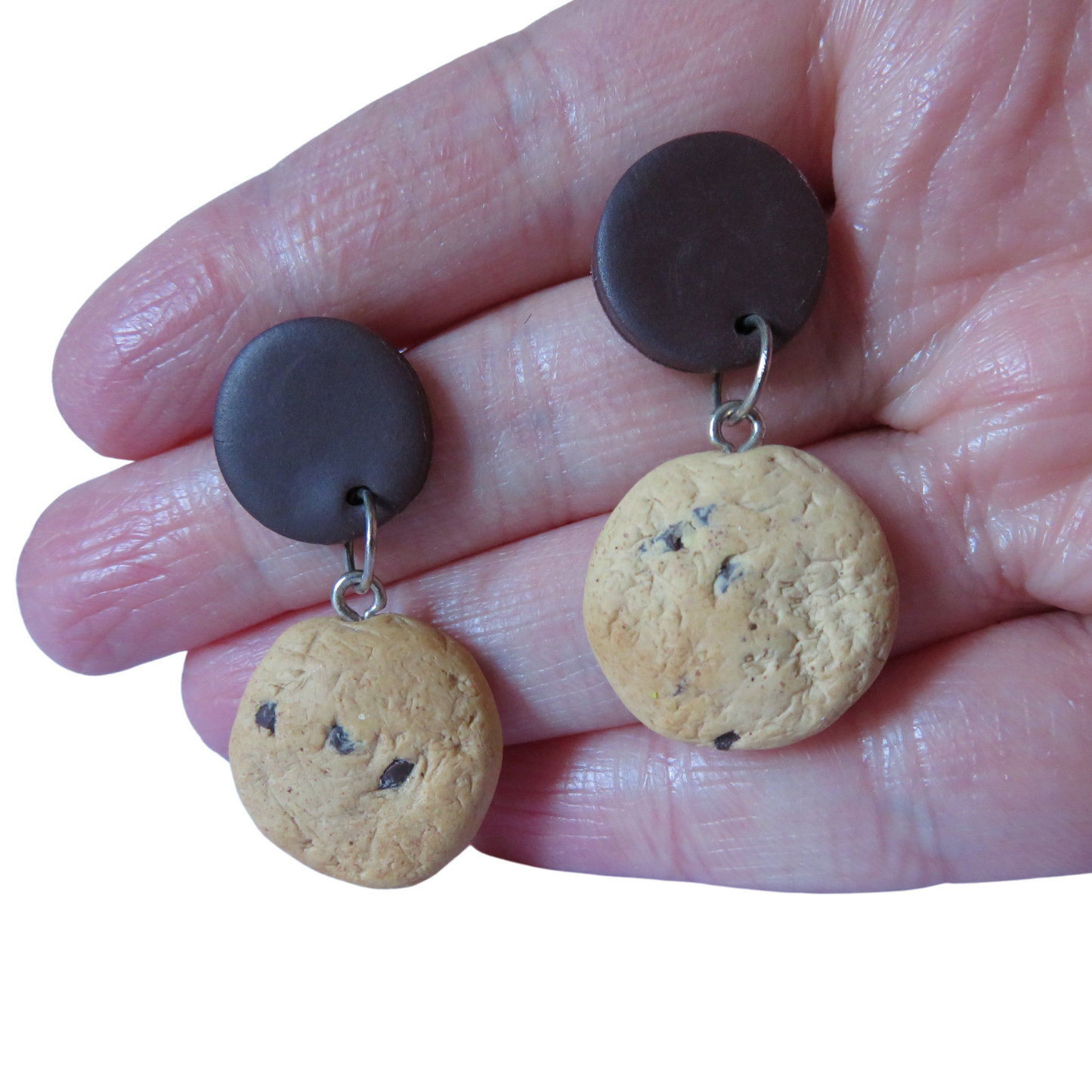 Chocolate Chip Cookie Dangle Earrings