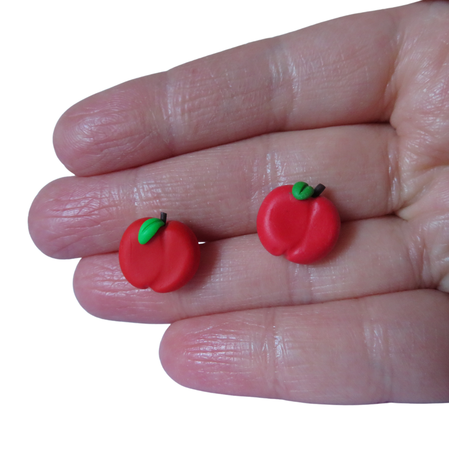 Apple Stud Earrings || Cute Earrings || Foodie Studs