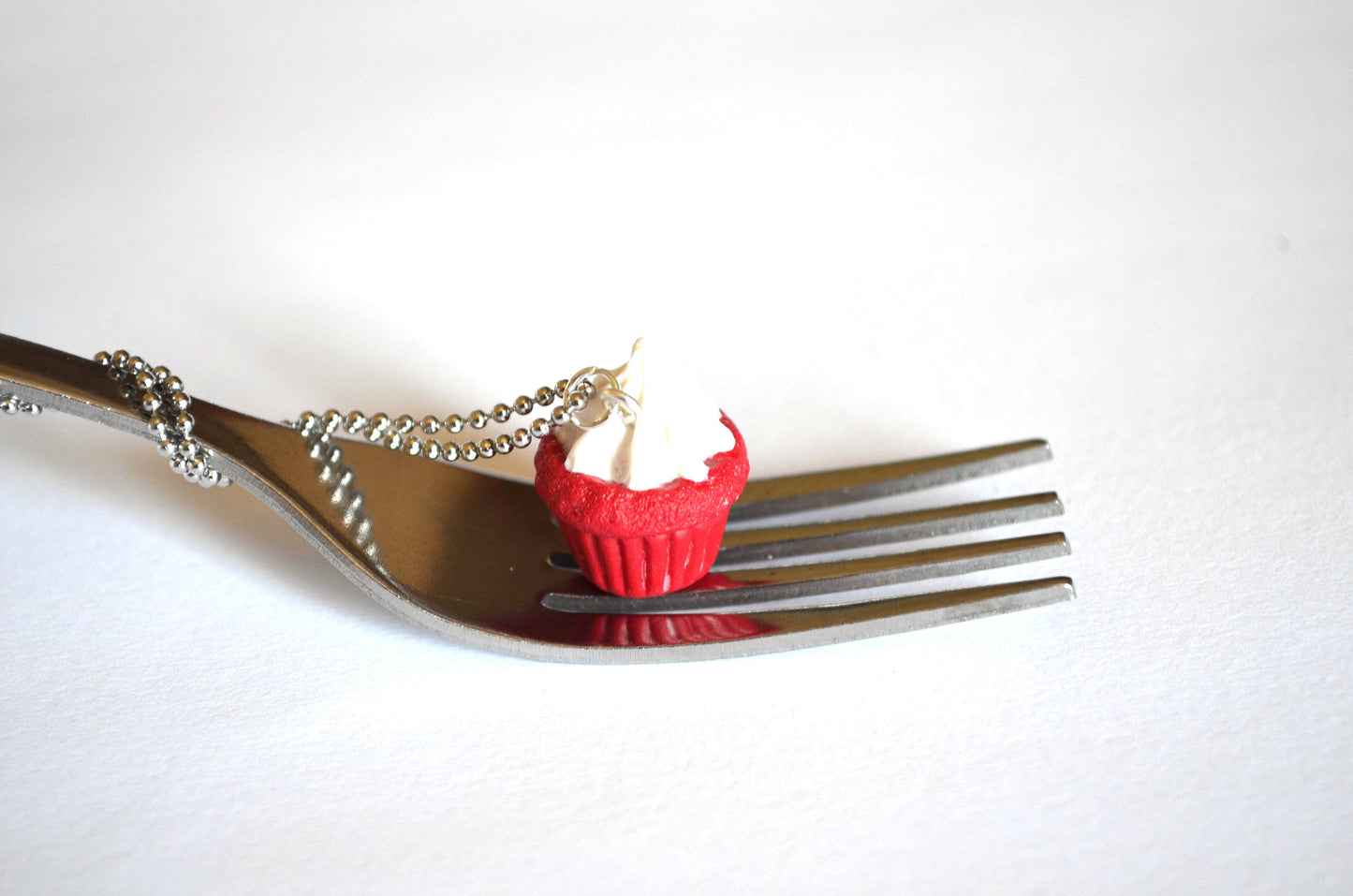 Red Velvet Cupcake With Vanilla Frosting necklace