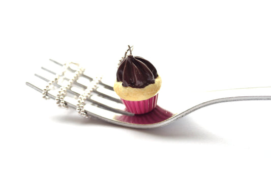 Pink-Vanilla Cupcake Necklace