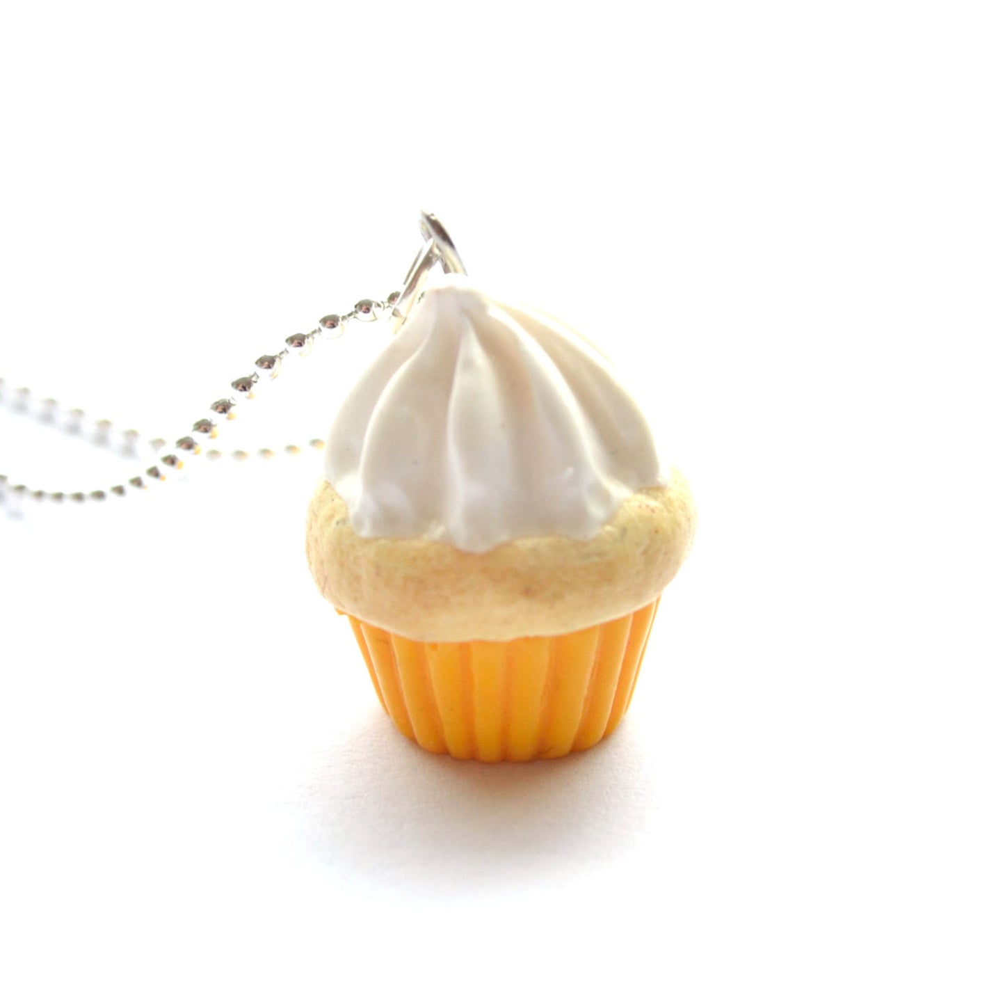 Yellow-Vanilla Cupcake Necklace